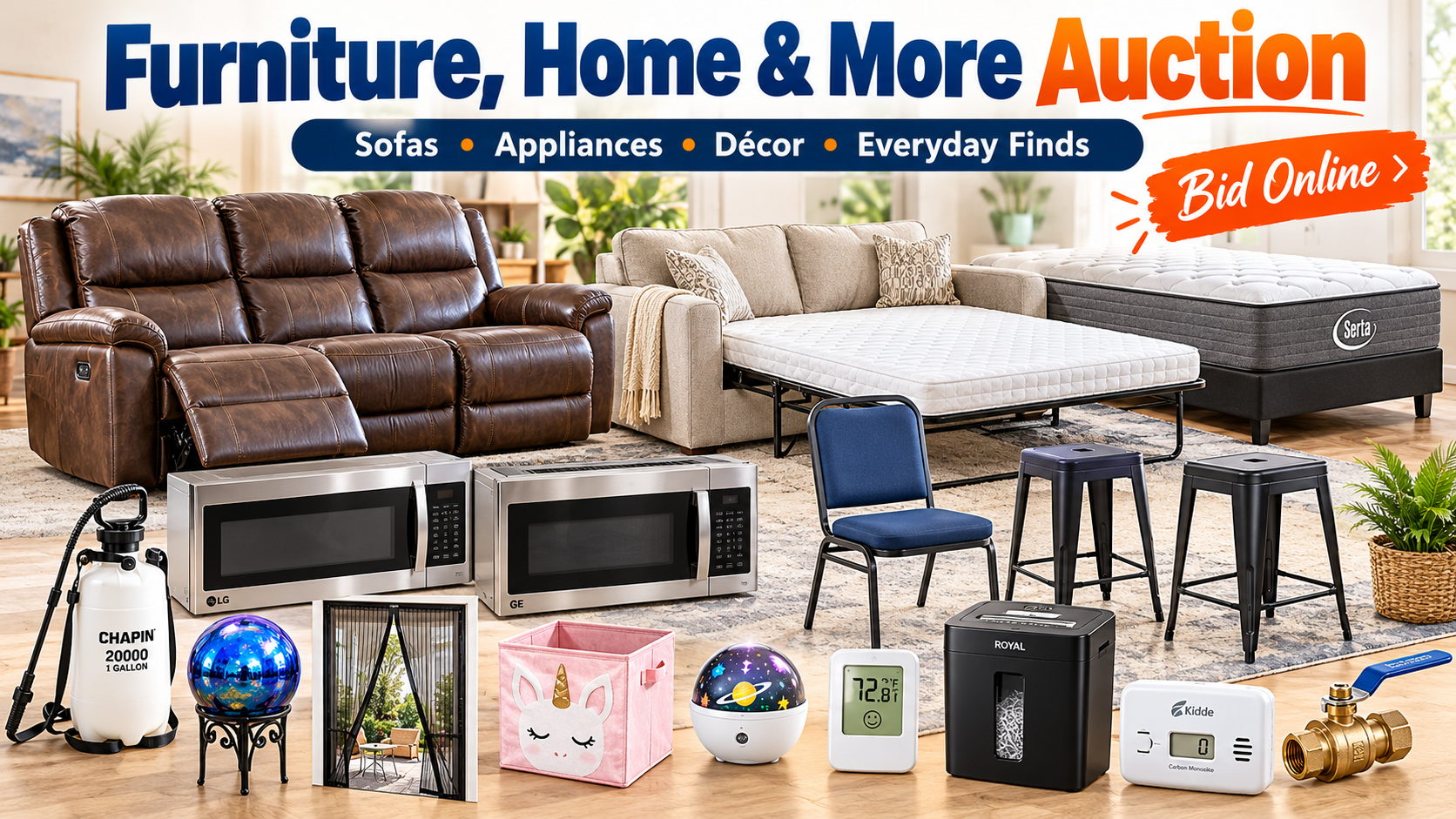 Furniture, Home, and More Auction
