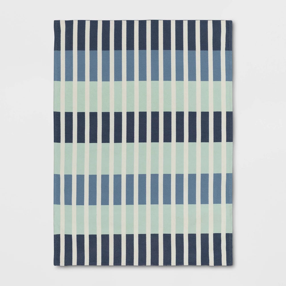 Pillowfort Broken Checkered Kids' Rug Green/Blue