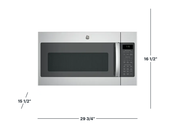 GE 1.9 Cu. Ft. Over-the-Range Sensor Microwave with Recirculating Venting, Stainless Steel – JNM7196SKSS