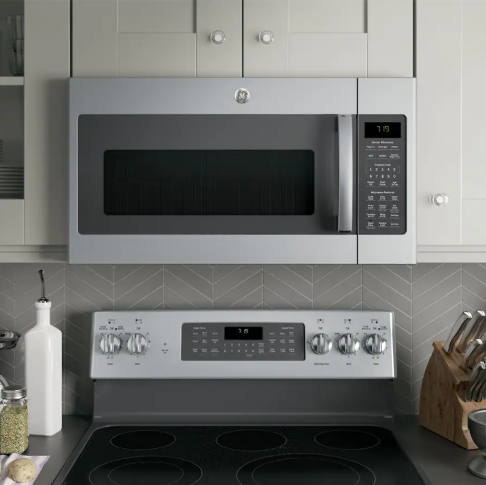 GE 1.9 Cu. Ft. Over-the-Range Sensor Microwave with Recirculating Venting, Stainless Steel – JNM7196SKSS