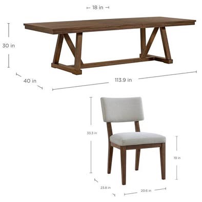 Mendocino Dining Table and 8 Chairs