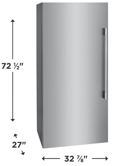 Frigidaire Professional 19 Cu. Ft. Single-Door Upright Freezer, Stainless Steel – FPFU19F8WF