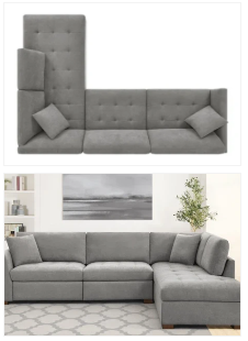 Thomasville Miles Fabric Sectional with Power Footrest