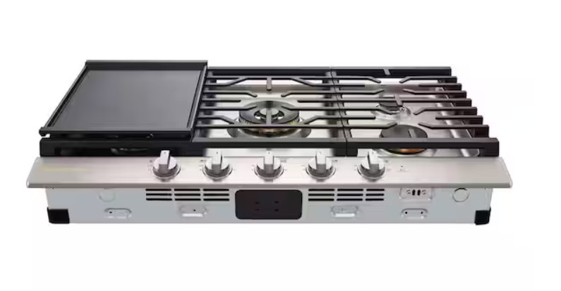 SKS LG SIGNATURE 36" UltraHeat Gas Cooktop with EasyClean, Stainless Steel – CBGU3639X
