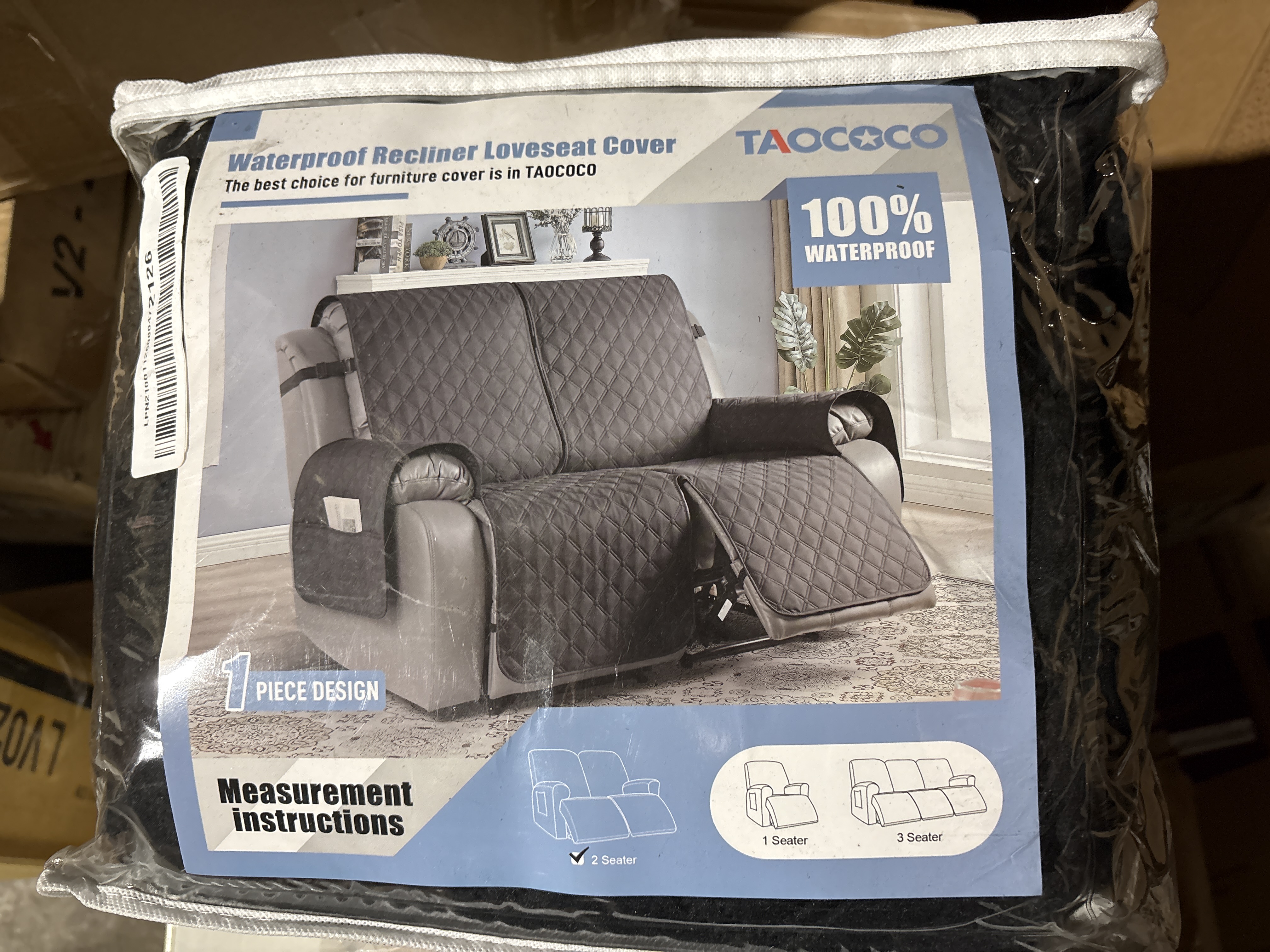 2 Seater Waterproof Recliner Chair Cover Sofa Covers With Pocket