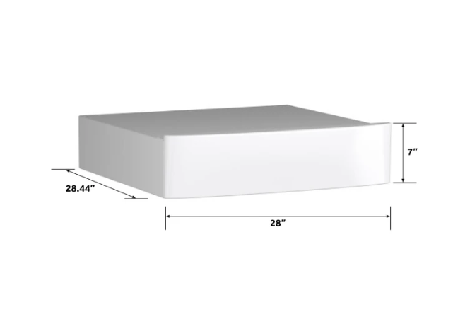 GE 28" Laundry 7" Riser, White – GFR0728SNWW