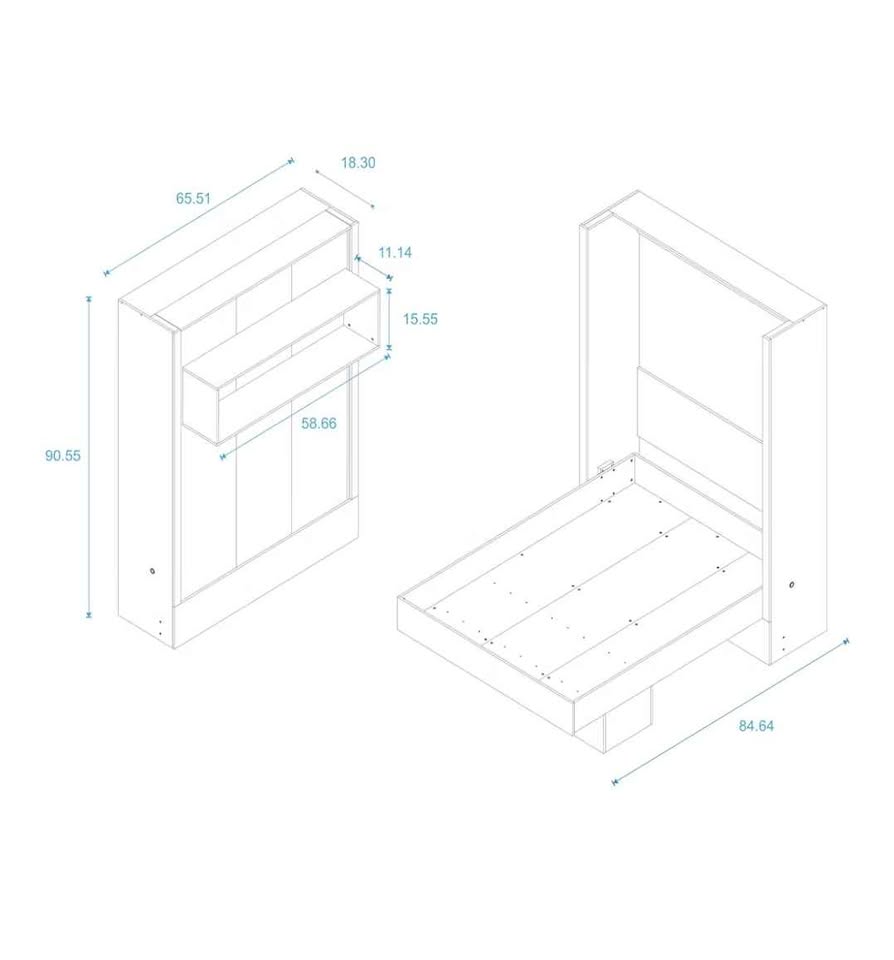 Oakland Living Lila Bed Queen Murphy bed - Packaged