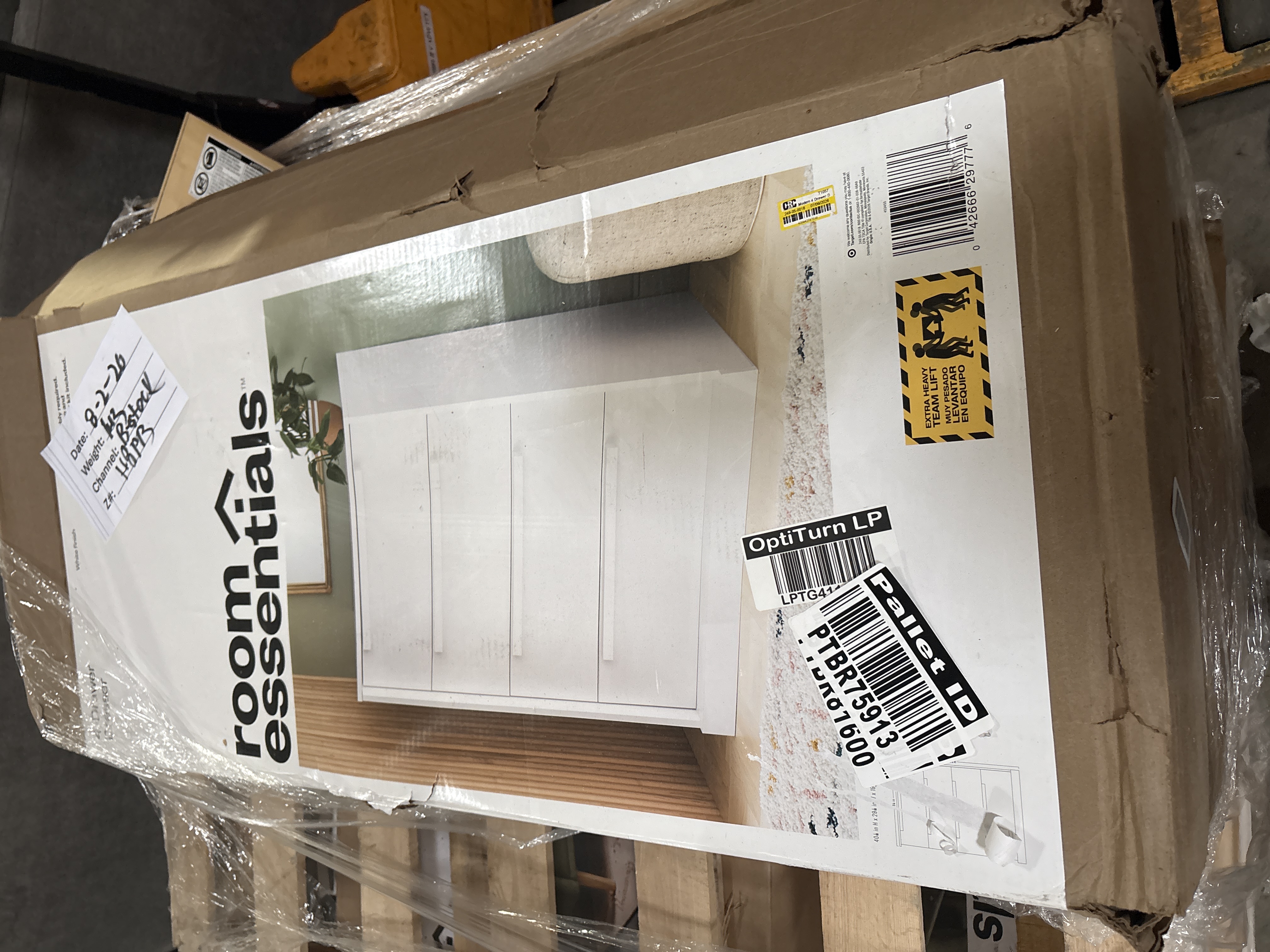 Modern 4 Drawer Dresser White