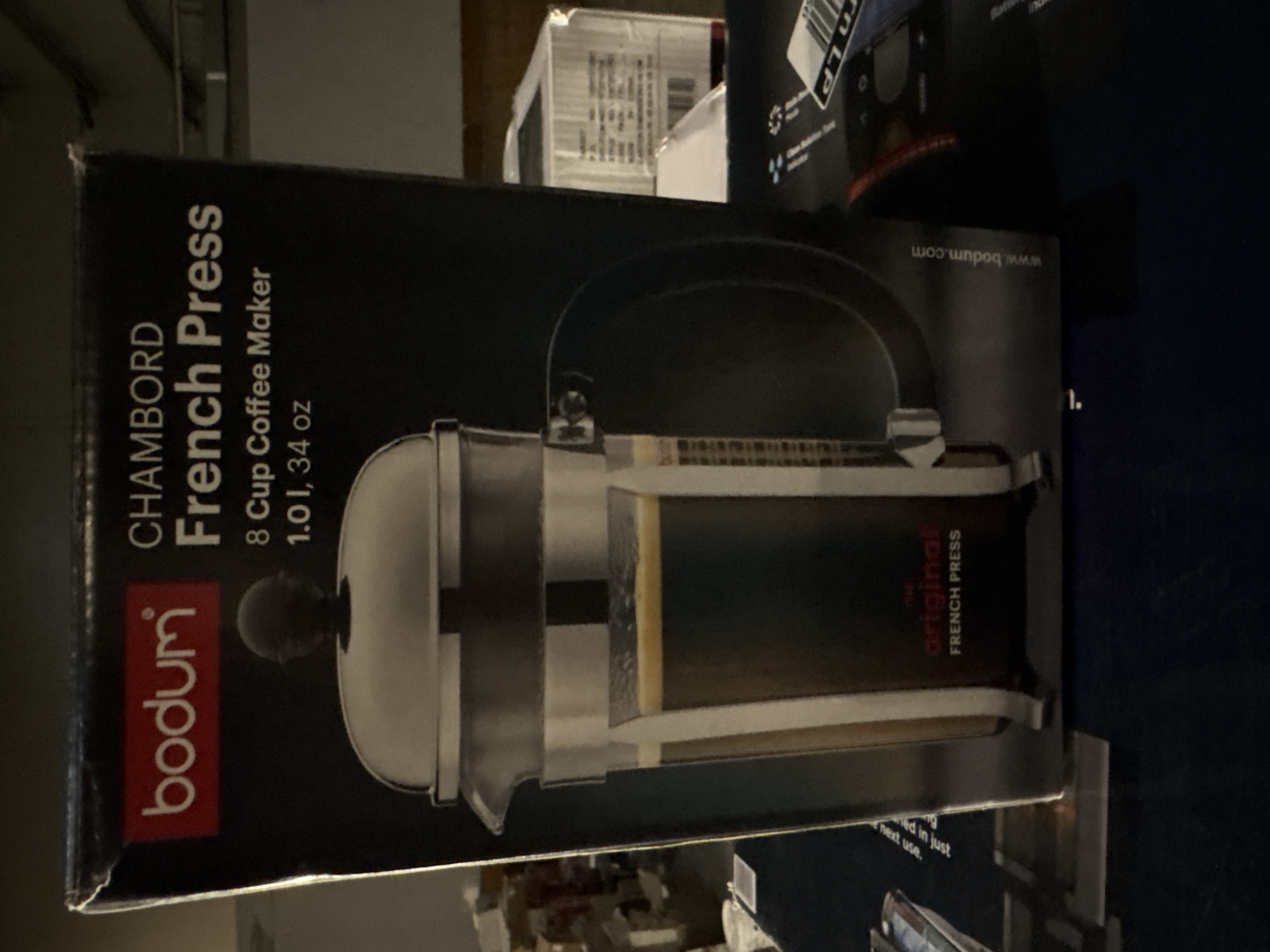 Bodum Chambord 8 Cup 34oz Coffee Press Silver