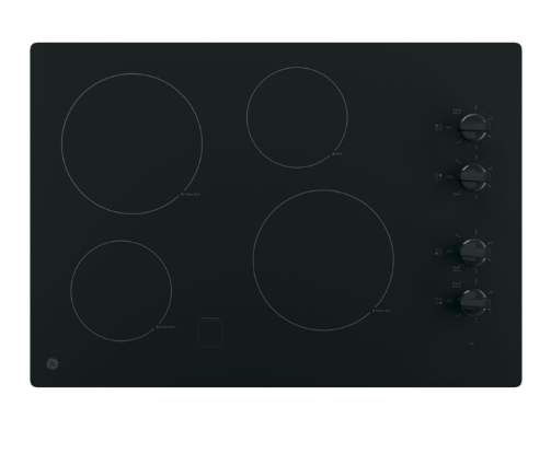 GE 30" Built-In Knob-Control Electric Cooktop, Black – JP3030DWBB