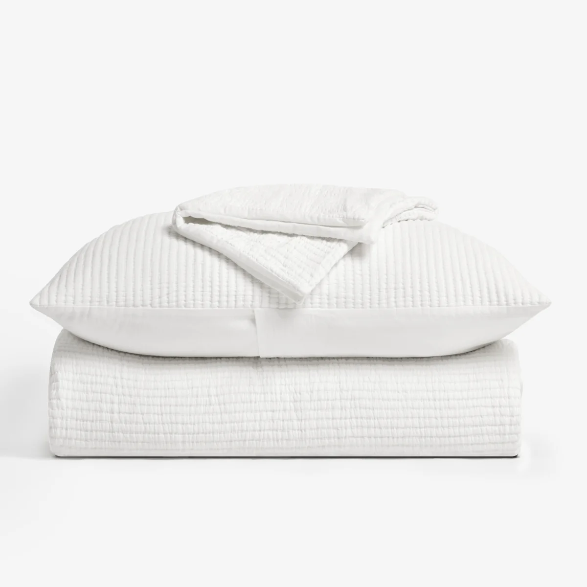 Ribbed Matelassé Cotton Coverlet Set