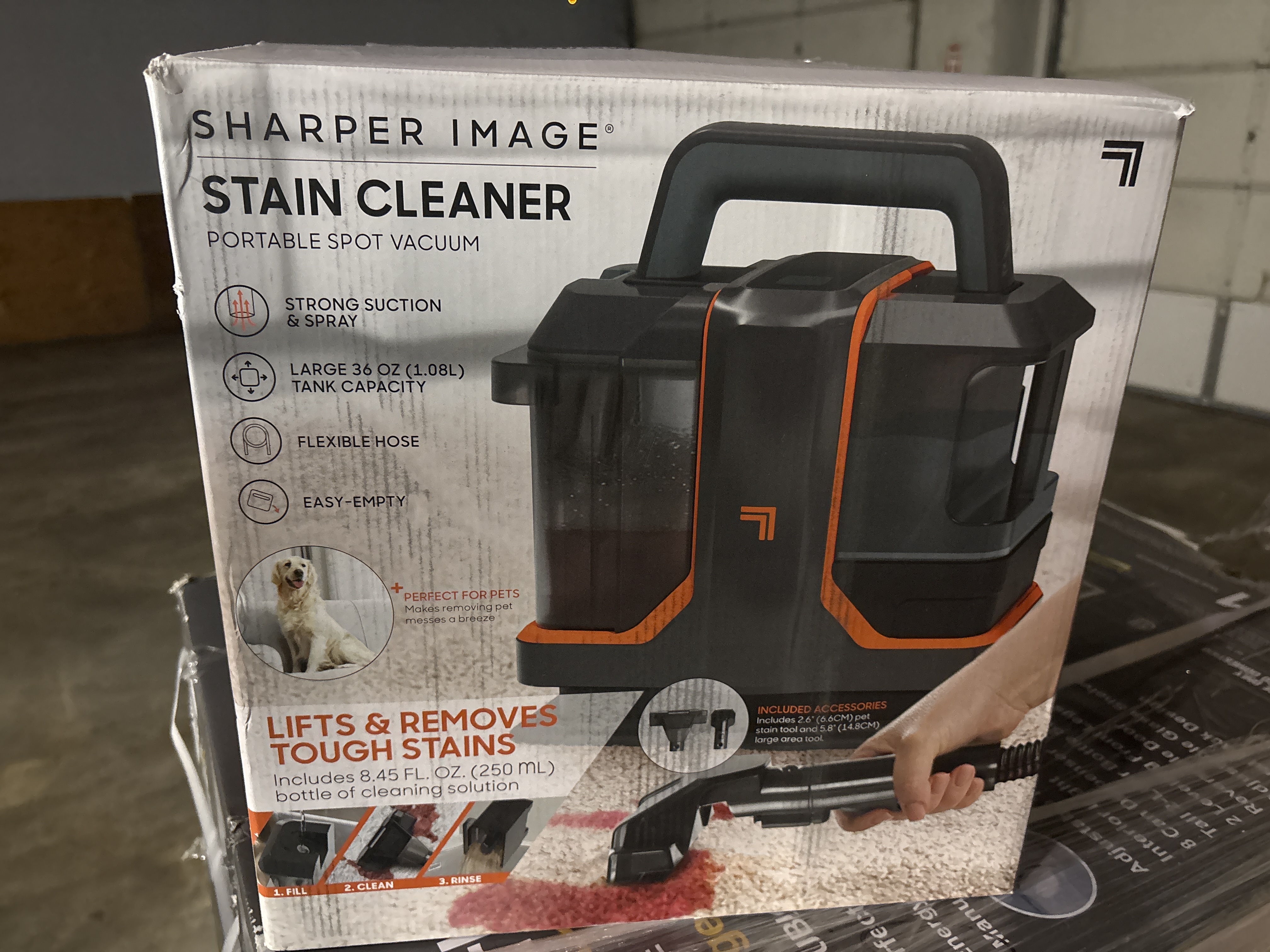 Sharper Image Stain Cleaner Portable Spot Vacuum Gray