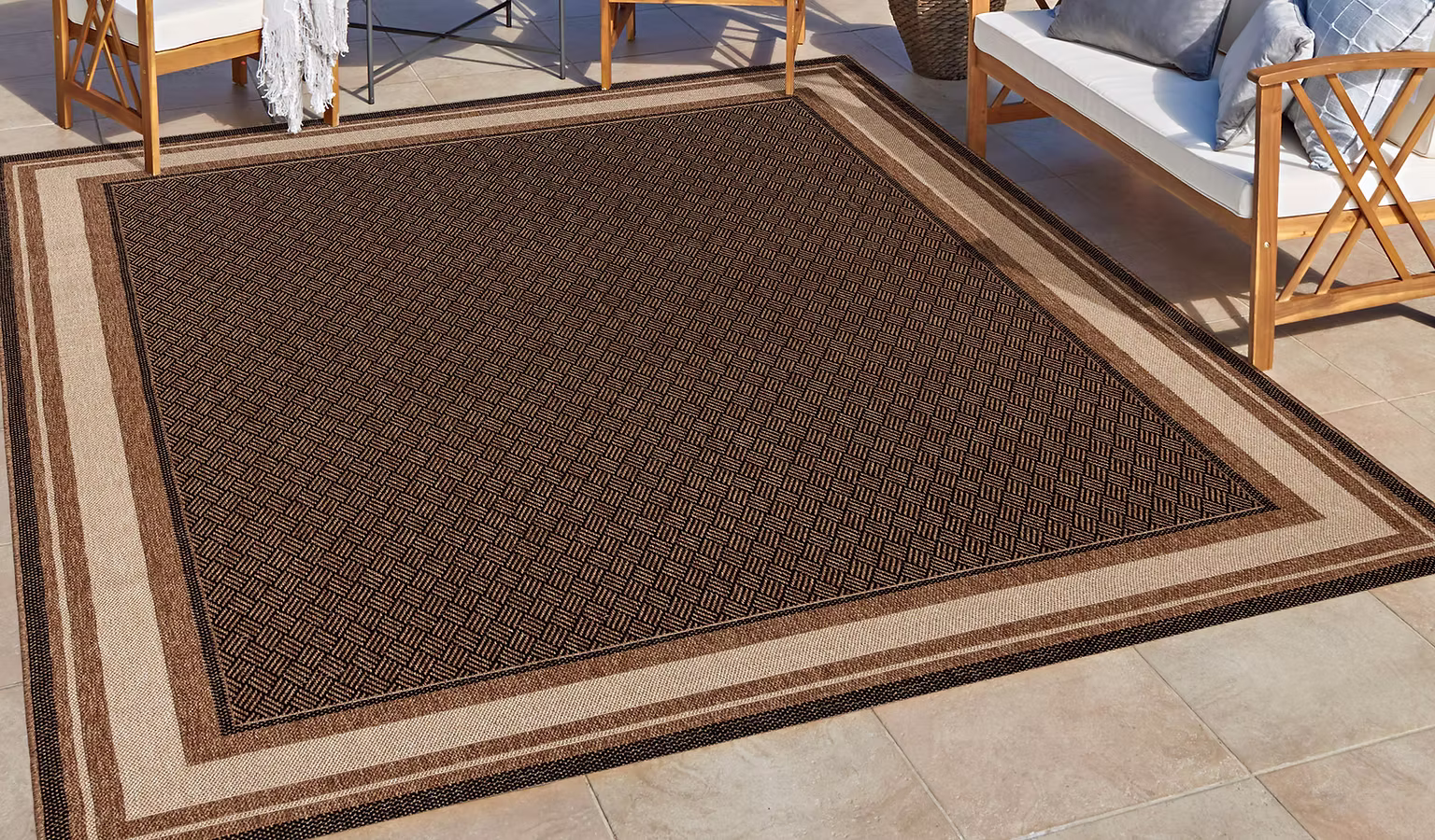 Ravenna Indoor/Outdoor Rug, Tyler Chestnut, Rug Size: 7 ft. 10 in. x 10 ft