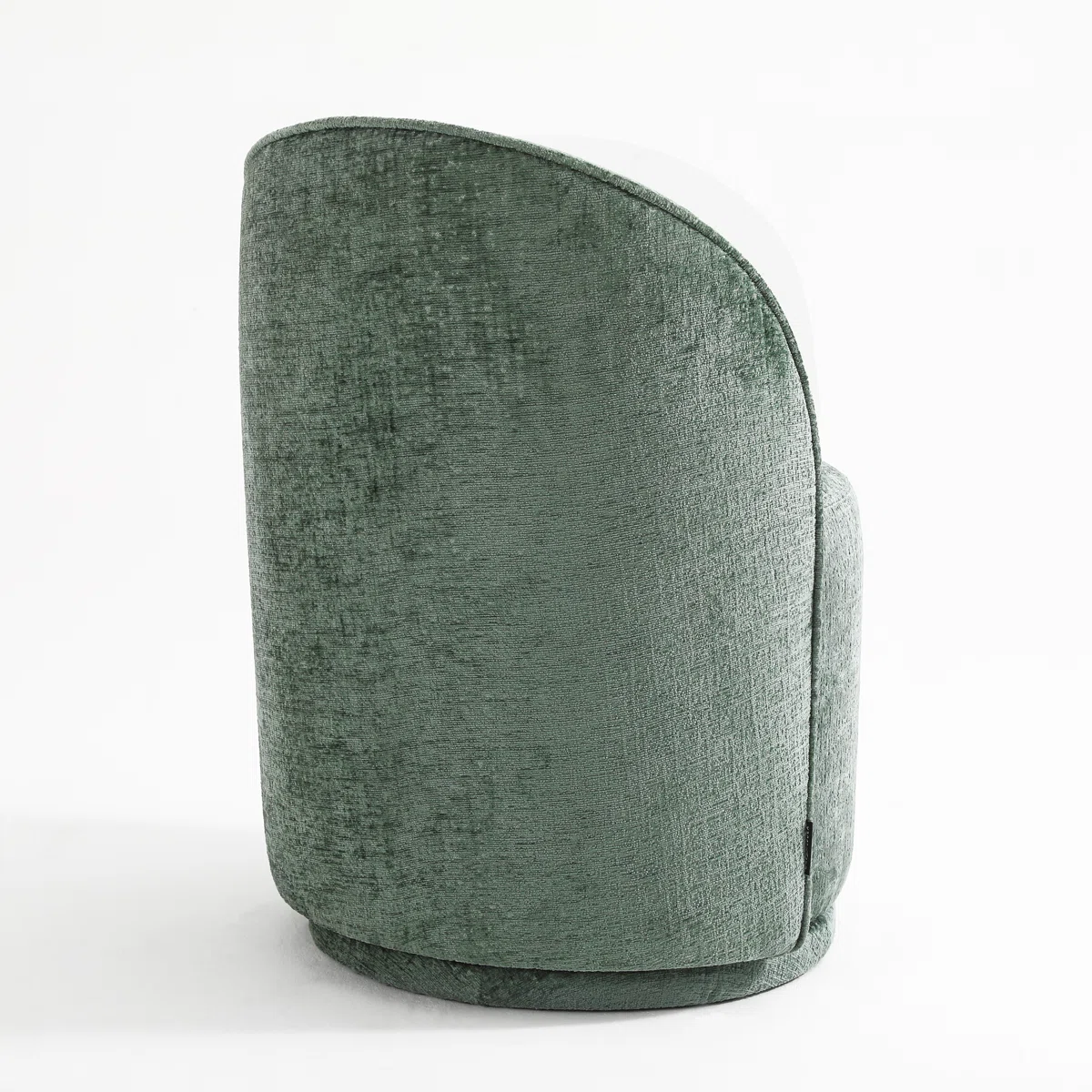 Ivy Bronx – Integrated Barrel Armless Swivel Fabric Dining Chair
