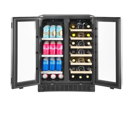 Insignia Dual-Zone Wine & Beverage Cooler, Stainless Steel – NS-BC2ZSS1