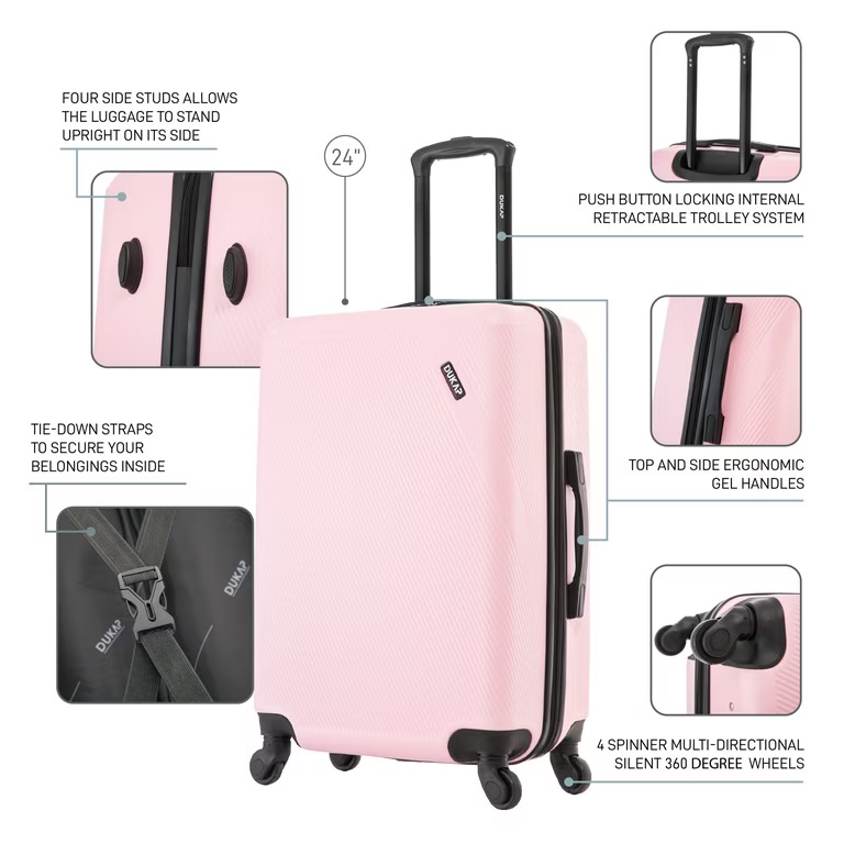 Dukap 24-Inch Hardside Spinner Luggage