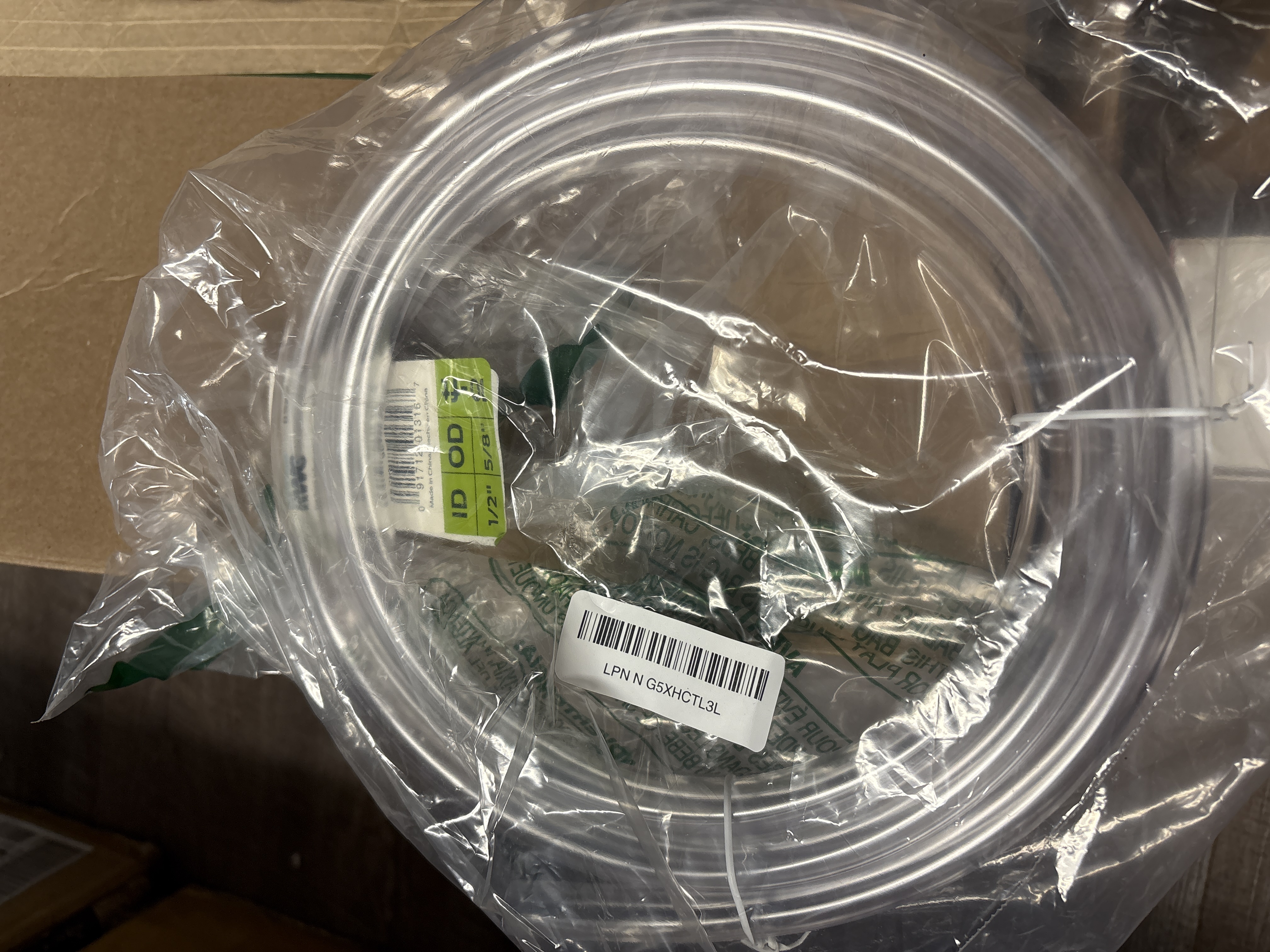 Eastman EZ-FLO 1/2 Inch ID PVC Clear Vinyl Tubing, 10 Foot Length, 98568