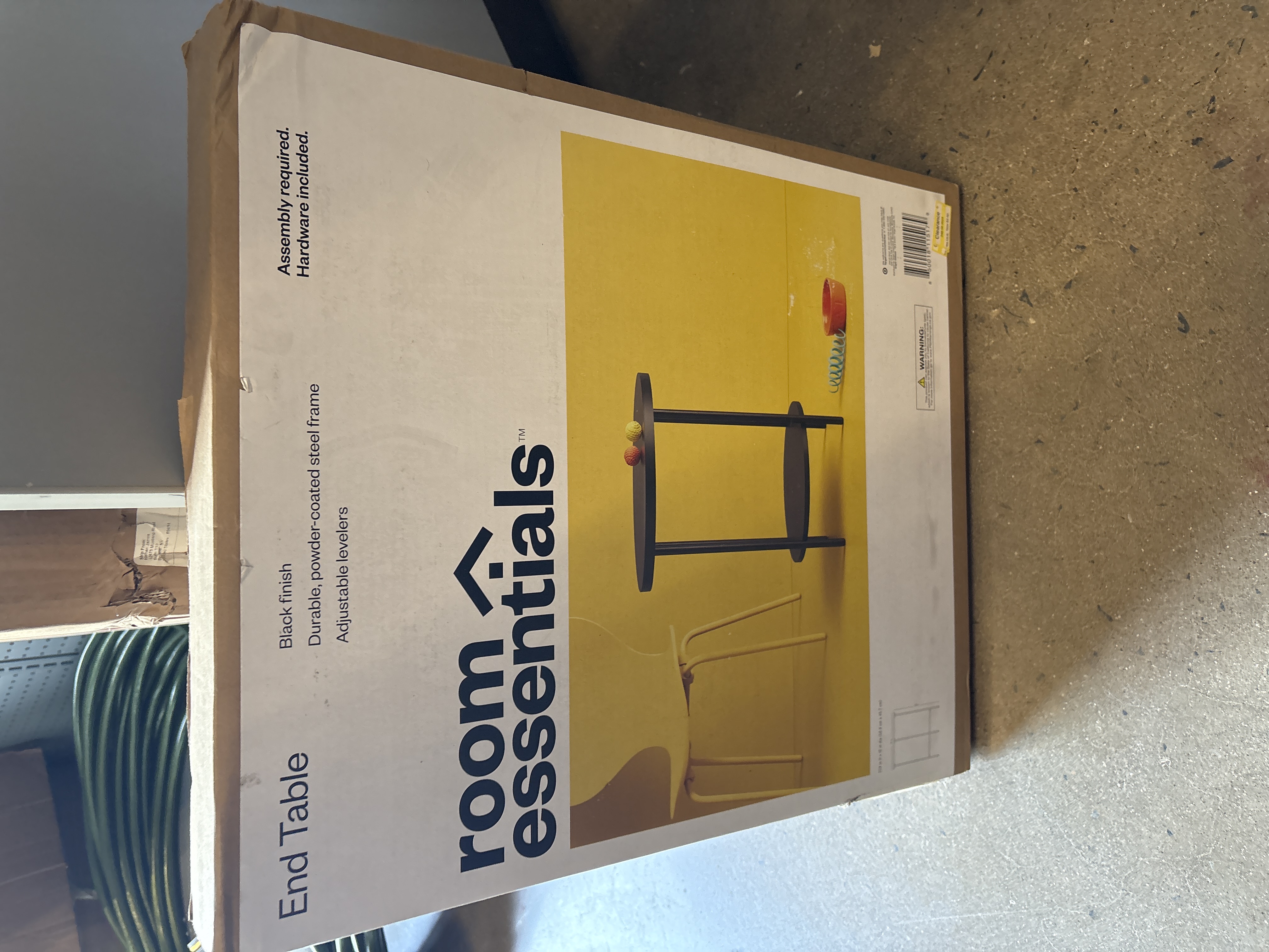 Room Essentials Wood And Metal Small Round Side Table