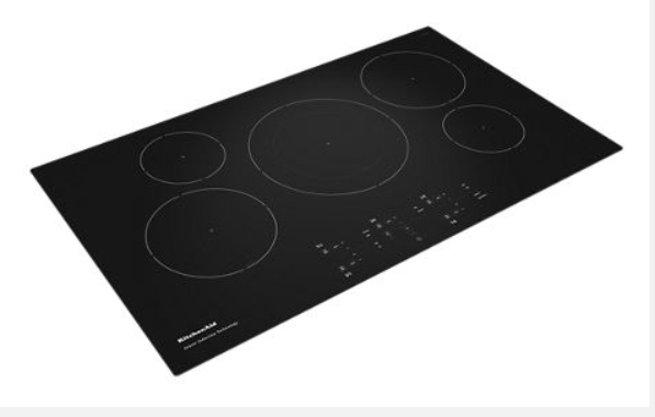 KitchenAid 36" 5-Element Sensor Induction Cooktop, Black – KCIG556JBL