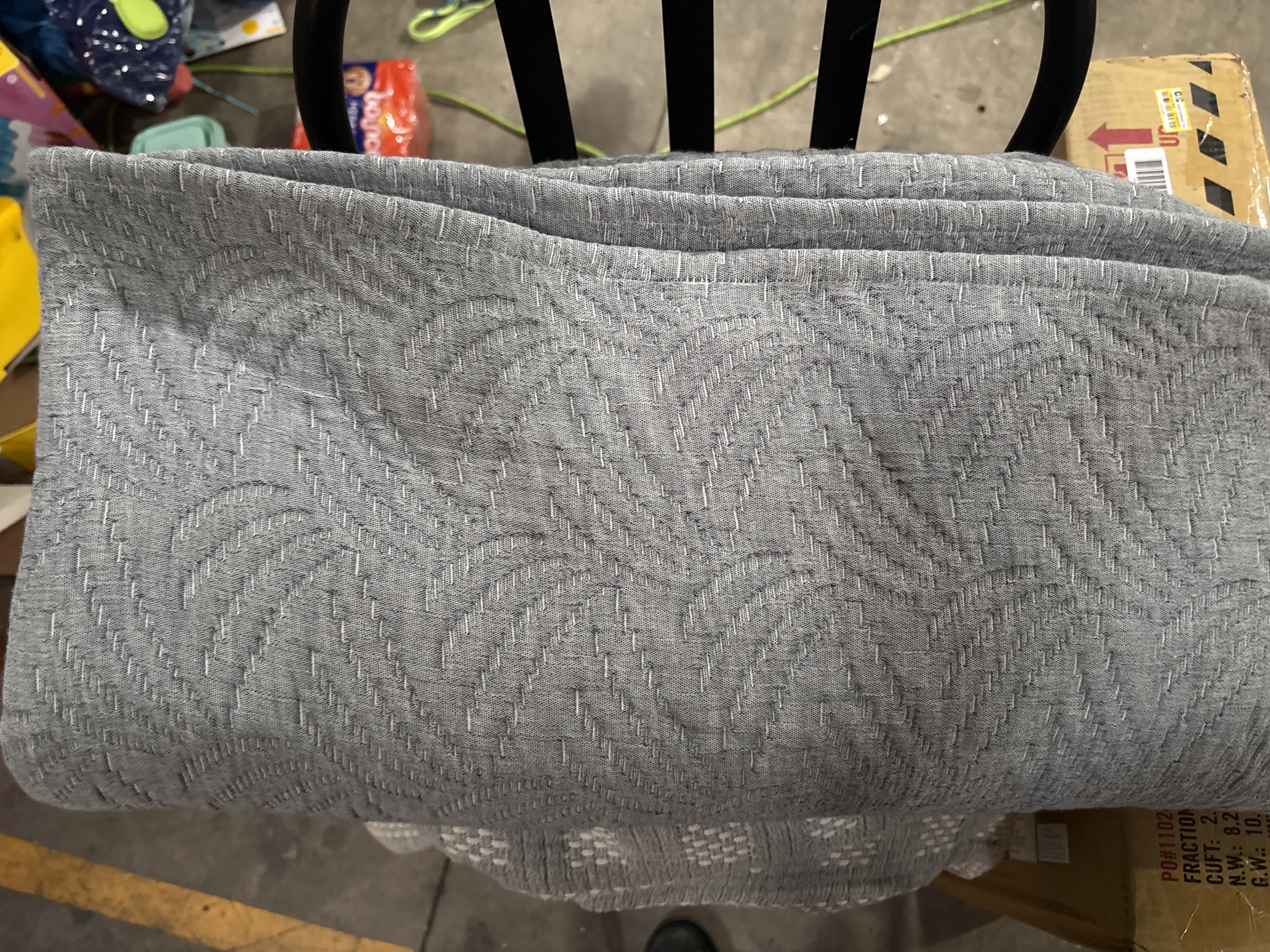 Palm Jacquard Bed Blanket Queen/King Cove