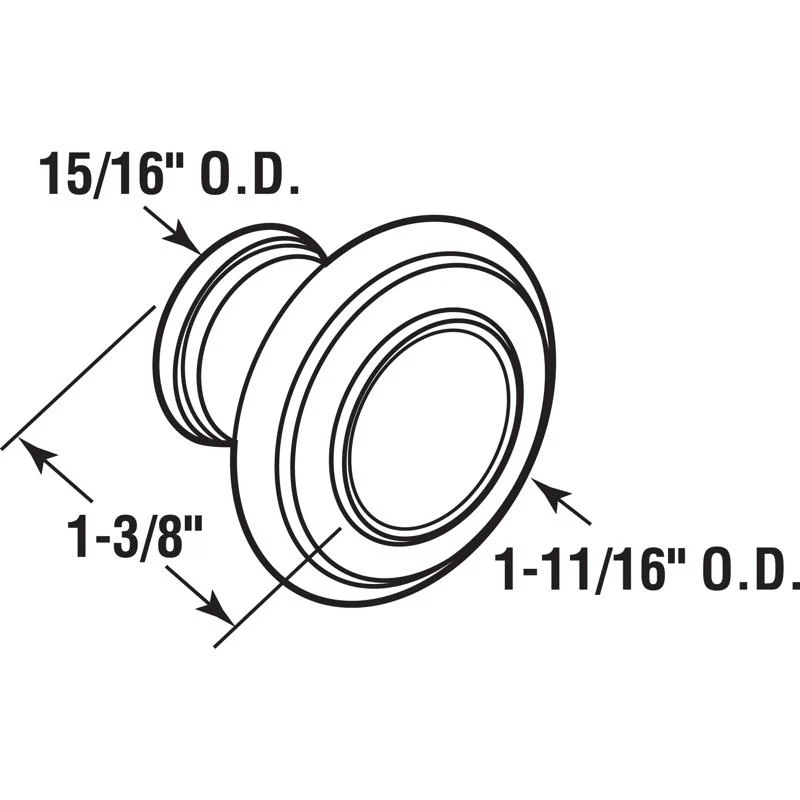 Prime-Line 1-3/4 In. Bi-fold Door Knobs, Matte Black Finish