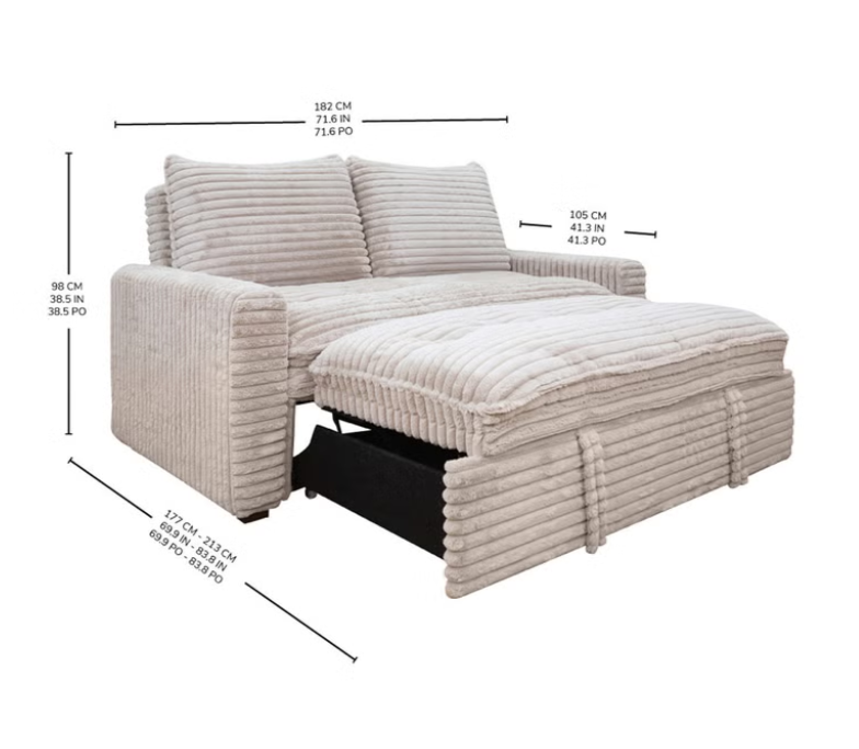 Stearns & Foster Johanna Convertible Sleeper Sofa