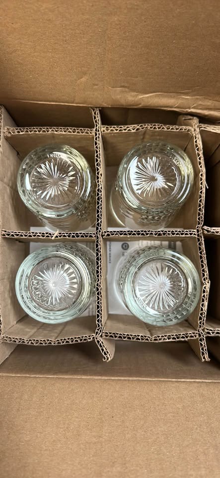 Libbey Carats Double Old Fashioned Glasses, 12 Ounce, Set Of 4