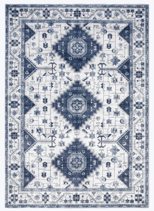 Cyrus Blue Dream Mink Printed Chenille-Wyatt & Ash 2'x4'