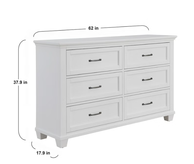 ROSE 6 DRAWER DRESSER