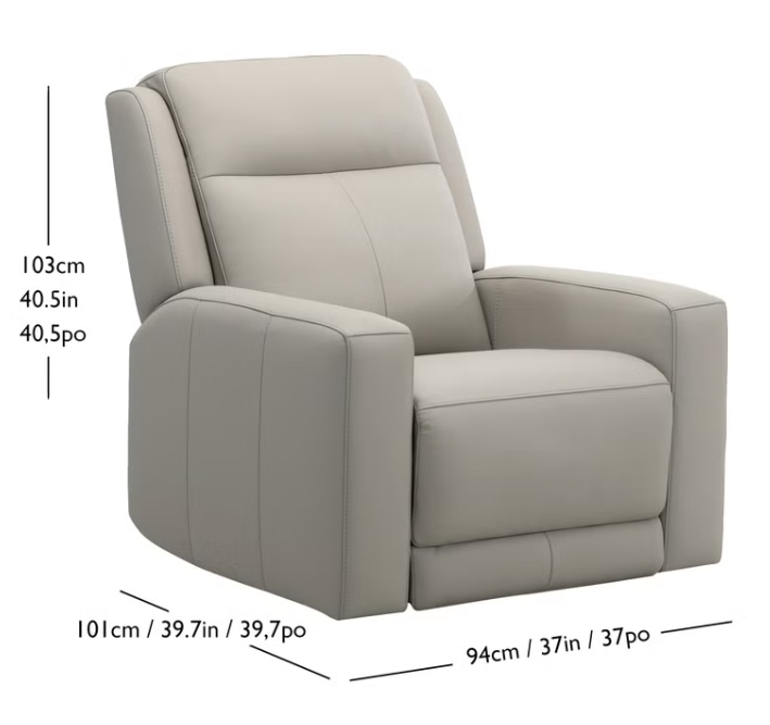 Wren Zero Gravity Power Leather Recliner with Power Headrest