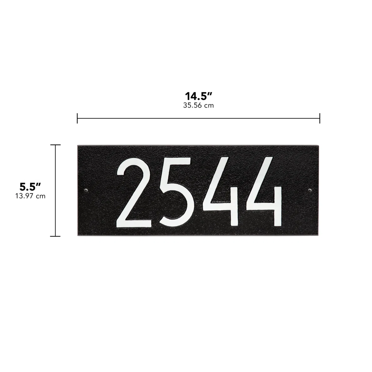 Mid-Century Modern Rectangle Address Plaque