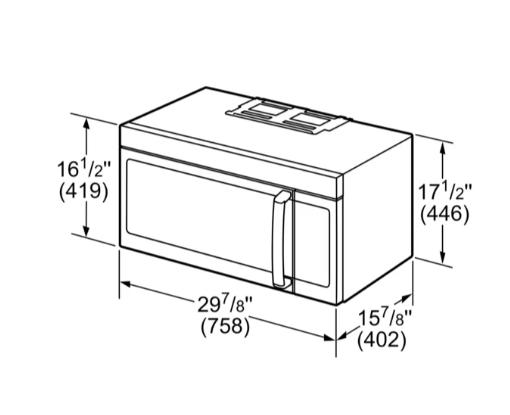 Bosch 500 Series 30" Over-the-Range Microwave, Stainless Steel – HMV5053U