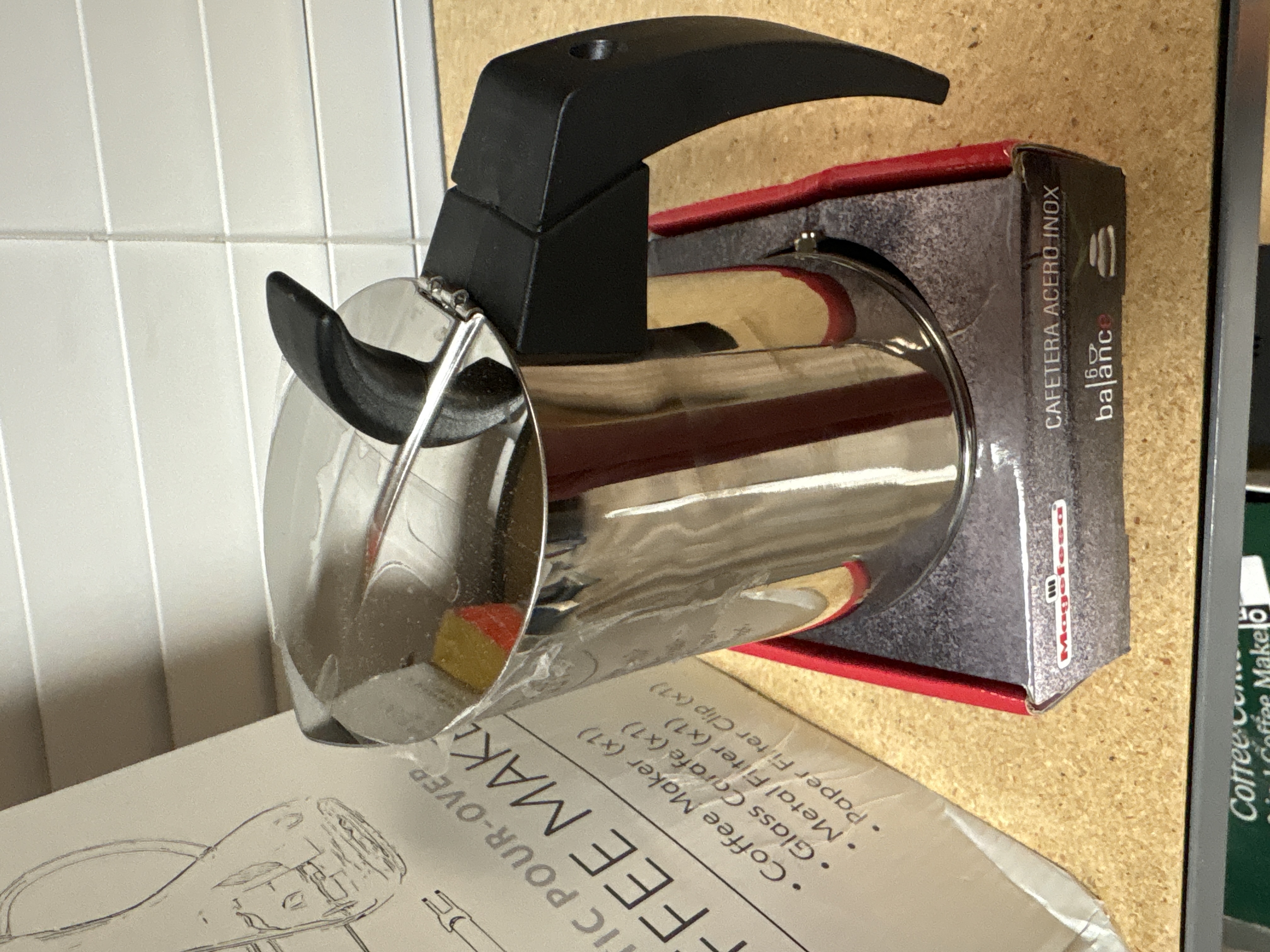 Magefesa Balance 6-Cup Stainless Steel Espresso Moka Pot