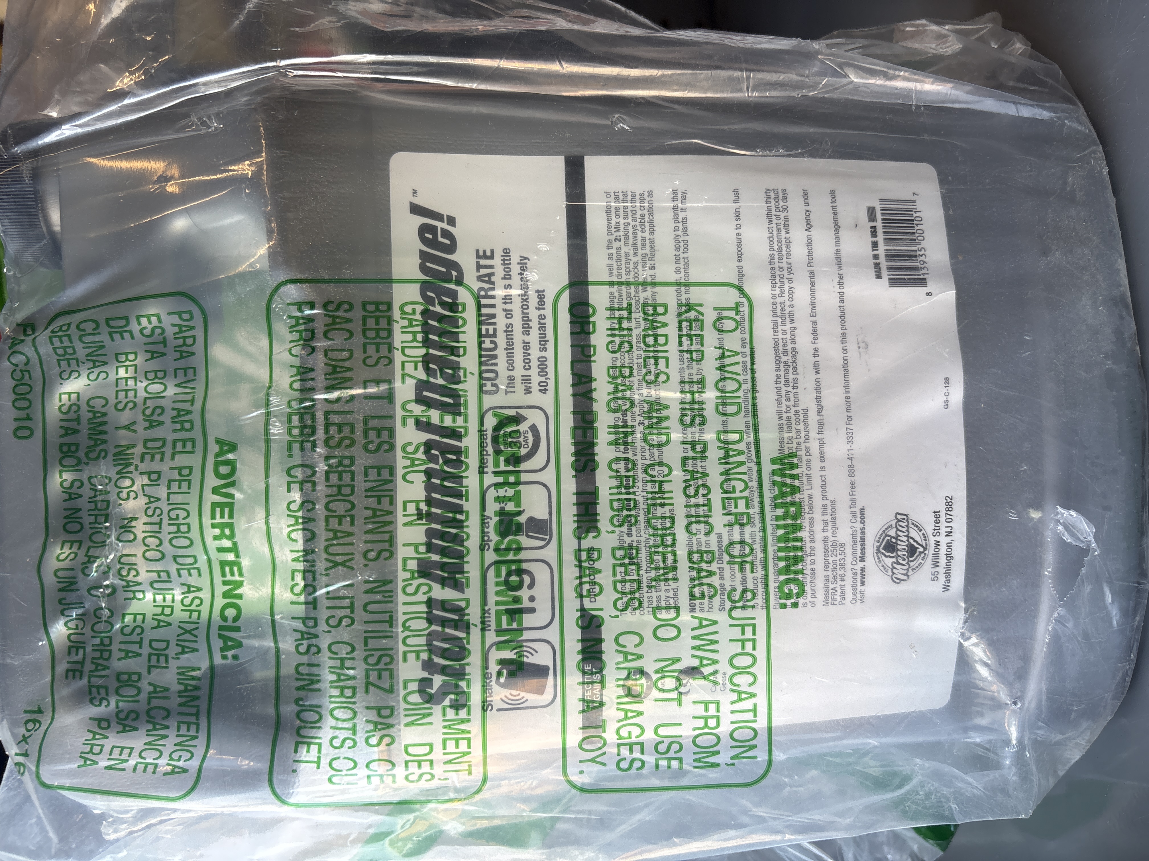 Goose Stopper Animal Repellent 1 Gallon Concentrate