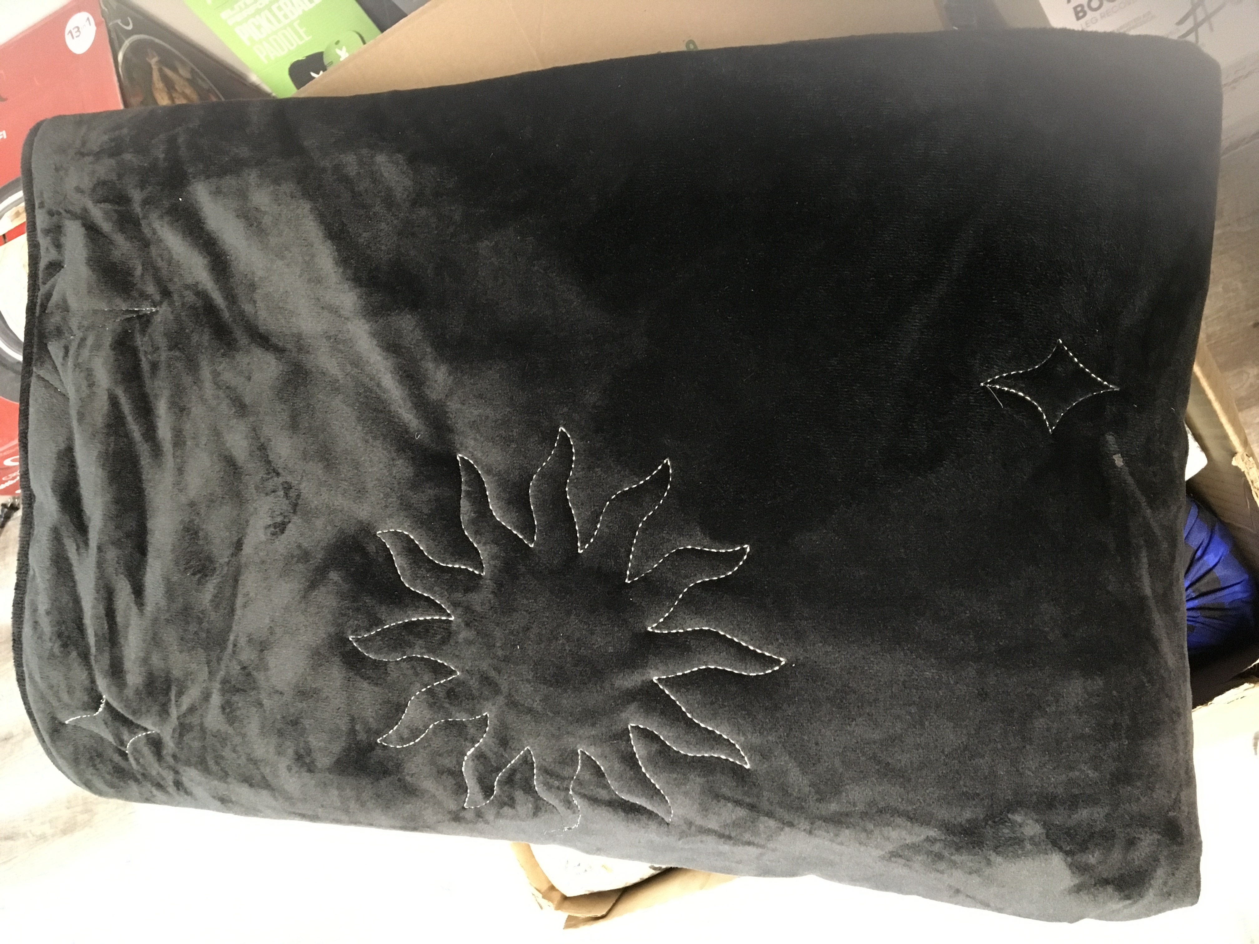 Celestial Garden Twin Velvet Embroidery Comforter