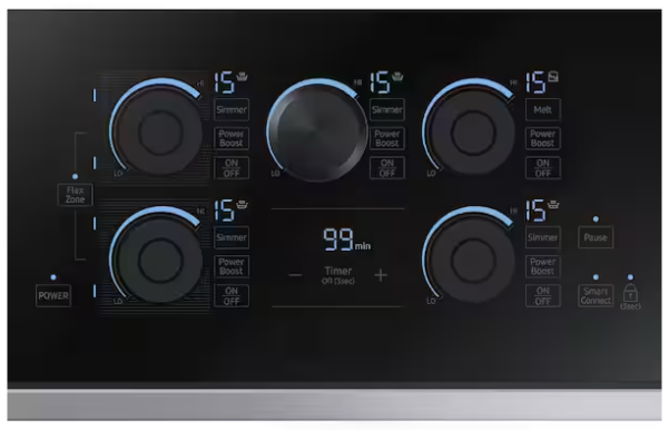 Samsung 36" Smart Induction Cooktop with Flex Zone & Virtual Flame, Stainless Steel – NZ36K7880US